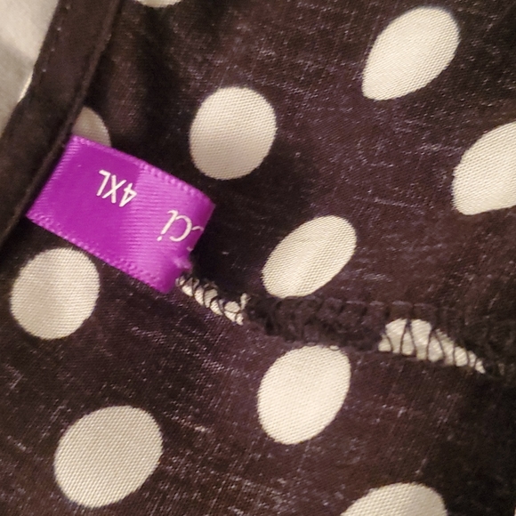 ROMACCI Black & White pocka dot shirt with ruffle arms - Picture 7 of 12